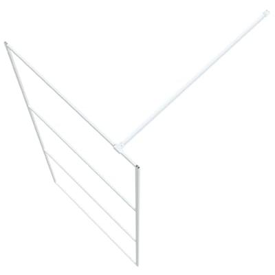 VidaXL Inloopdouchewand 90x195 cm transparant esg-glas wit