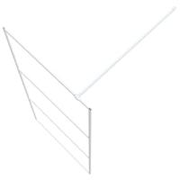 VidaXL Inloopdouchewand 90x195 cm transparant esg-glas wit - thumbnail