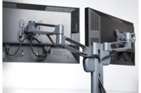 SmartFit Dual Monitor Arm Mount - Bevestigingskit (bureauklembevestiging, 2 beeldschermarmen) - voor 2 LCD-schermen - donkergrijs - desktop - thumbnail