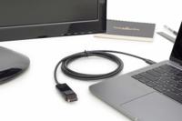 Digitus AK-300333-020-S USB-C-displaykabel USB-C / DisplayPort Adapterkabel USB-C stekker, DisplayPort-stekker 2.00 m Zwart Afgeschermd, Afgeschermd (dubbel) - thumbnail