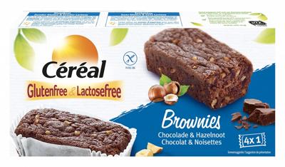 Brownies chocolade & hazeln gluten- lactosevrij 150 Gram