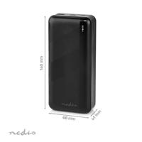 Nedis Powerbank | 32000 mAh | 2.4 / 3.0 / 3.25 A | Outputs: 2 | Output: 1x USB-A / 1x USB-C™ | Inputs: 1x Micro USB / 1x USB-C™ | PD3.0 45W / PD3.0 - thumbnail