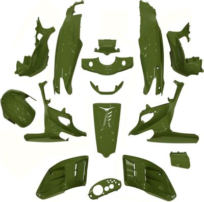 Edge plaatset runner 15 delig districtgroen