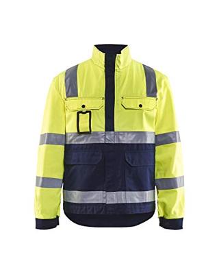 Blåkläder Jack, ongevoerd High-Vis 40231804 | High-Vis Geel/Marineblauw | Maat XXL - 7330509531341
