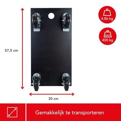 Velleman QT111 QT111 Transportroller Laadvermogen (max.): 400 kg 575 mm x 300 mm Aantal rollers 4