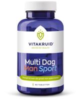 Vitakruid Multi Dag Man Sport 100% Vegan 90 Tabletten - thumbnail