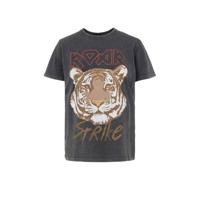 PIECES T-shirt met printopdruk antraciet - thumbnail