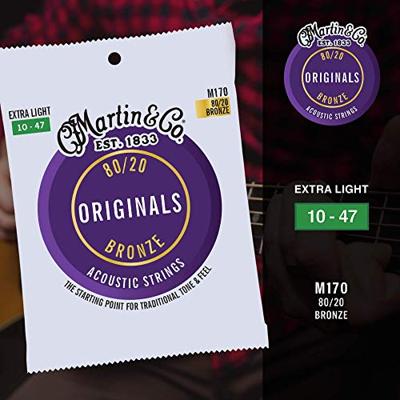 Martin Strings M140PK3 Originals 80/20 Bronze 12-54 3-pack snaren voor westerngitaar (3 sets) Martin Strings M140PK3 Originals 80/20 Bronze 12-54 3-pack snaren voor westerngitaar (3 sets)