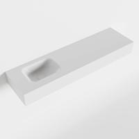 MONDIAZ LEX Talc vrijhangende solid surface wastafel 110cm. Positie wasbak links - thumbnail