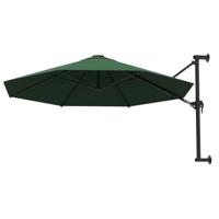 VidaXL Wandparasol met metalen paal 300 cm groen - thumbnail