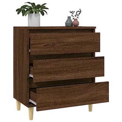 Dressoir 60x35x70 cm bewerkt hout bruin eikenkleur