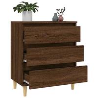 Dressoir 60x35x70 cm bewerkt hout bruineikenkleurig - thumbnail