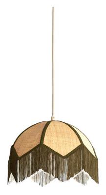 Light & Living Hanglamp 'Sulina' Raffia, 35cm, kleur Naturel/Groen