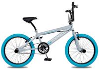 Royal Bmx fiets -bugatti tornado freestyle 20 inch - lichtblauw/grijs met blauwe banden - thumbnail