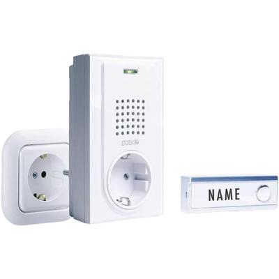 m-e modern-electronics FG-2.2 Complete set voor Draadloze deurbel Met naambord m-e modern-electronics FG-2.2 Complete set voor Draadloze deurbel Met naambord