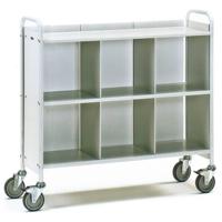 Fetra Hauptartikel 4878 Bureauwagen Staal Poedercoating Laadvermogen (max.): 150 kg Grijs-wit (RAL 7035) - thumbnail