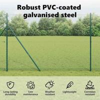 VidaXL Hexagon hek groen 1,6 x 50 m pvc - thumbnail