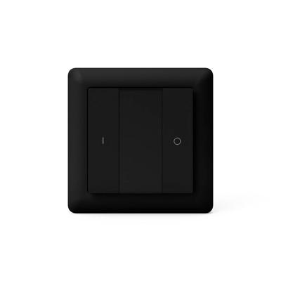 Wandschakelaar Z-Push Button 2 zwart - Heatit- Zwave