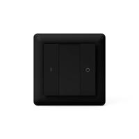 Wandschakelaar Z-Push Button 2 zwart - Heatit- Zwave - thumbnail