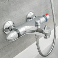 Thermostatische Badkraan Schutte Supra Chroom - thumbnail