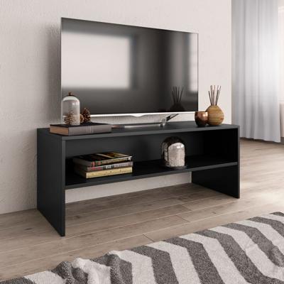 Tv-meubel 100x40x40 cm bewerkt hout zwart