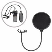 Dubbellaags opnemen microfoon Studio scherm Pop Filter masker windscherm met Clip stabiliseren Arm voor de opname van de Studio Live uitzending Live - thumbnail
