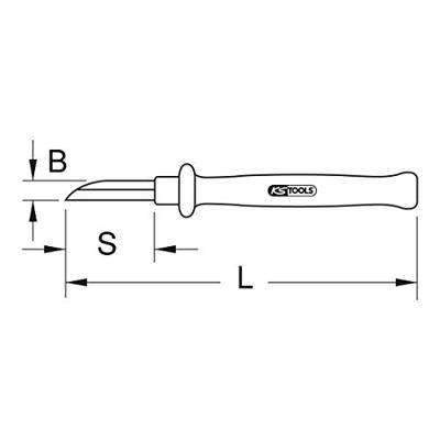 Kabelmes met isolatie, 205mm KS Tools 117.1304