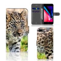 Apple iPhone 7 Plus | 8 Plus | Telefoonhoesje | Met pasjeshouder | Baby Luipaard - thumbnail