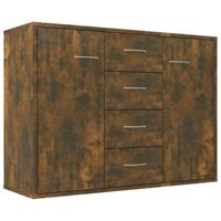 Dressoir 88x30x65 cm bewerkt hout gerookt eikenkleurig - thumbnail