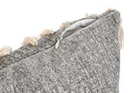 Kussen Home ESPRIT Wit Grijs Kwastjes Boho 45 x 15 x 45 cm - thumbnail