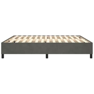 Bedframe zonder matras 160x200 cm fluweel donkergrijs