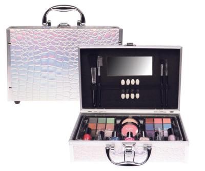 Casuelle Make-Up Koffer Zilver Croco
