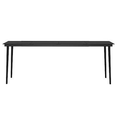 9-delige Tuinset met kussens zwart