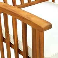 Tuinstoelen 2 st met kussens massief acaciahout - thumbnail