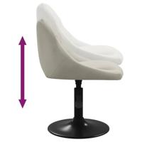 Eetkamerstoelen draaibaar 6 st fluweel crèmekleurig - thumbnail