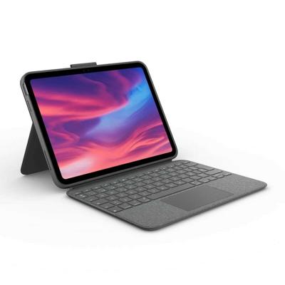 Keyboard Case voor iPad + Logitech Combo Touch Grijs Qwerty Spaans