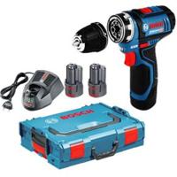 Bosch Professional GSR 12V-15 FlexiClick 06019F6001 Accu-schroefboormachine 12 V 2 Ah Li-ion Incl. 2 accus, Incl. lader, Incl. koffer - thumbnail