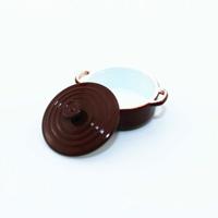 Doll House mini accessoires keuken koken gebruiksvoorwerpen mini Candy kleur soep pot (bruin) - thumbnail