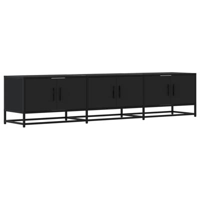 Tv-meubel 180x35x41 cm bewerkt hout zwart - thumbnail