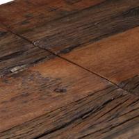 Wandtafel roestvrij staal en massief bielshout zilverkleurig - thumbnail