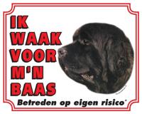 Newfoundlander Waakbord - Ik waak voor mijn baas - thumbnail