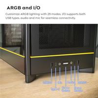 MONTECH MONTECH - HS01 schwarz Tempered Glass - Midi/Minitower Midi-tower Behuizing, Gaming-behuizing, PC-behuizing Zwart - thumbnail