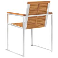 Tuinstoelen 4 st met kussens massief acaciahout - thumbnail