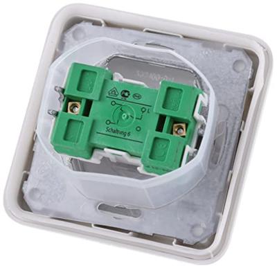 ELSO universele schakelaar 221604 10A FASHION IP44 zuiver wit Wit 1 stuk(s) ELSO universele schakelaar 221604 10A FASHION IP44 zuiver wit Wit 1 stuk(s)