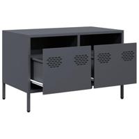 Tv-meubel 68x39x43,5 cm koudgewalst staal antracietkleurig - thumbnail