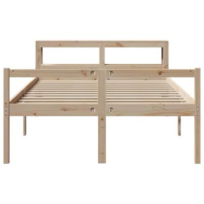 Seniorenbed met hoofdbord massief grenenhout 140x200 cm