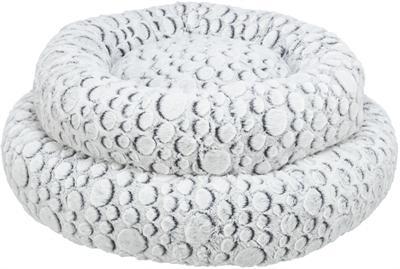 TRIXIE HONDENMAND MILA ROND PLUCHE WIT / GRIJS 60X60 CM TRIXIE HONDENMAND MILA ROND PLUCHE WIT / GRIJS 60X60 CM