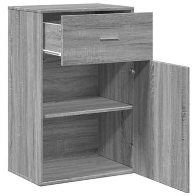 Opbergkast 56,5x39x90 cm bewerkt hout grijs sonoma eikenkleurig - thumbnail