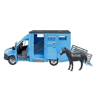 bruder MB Sprinter dierentransporter met paard modelvoertuig