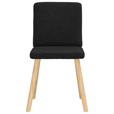 Eetkamerstoelen 6 st stof zwart